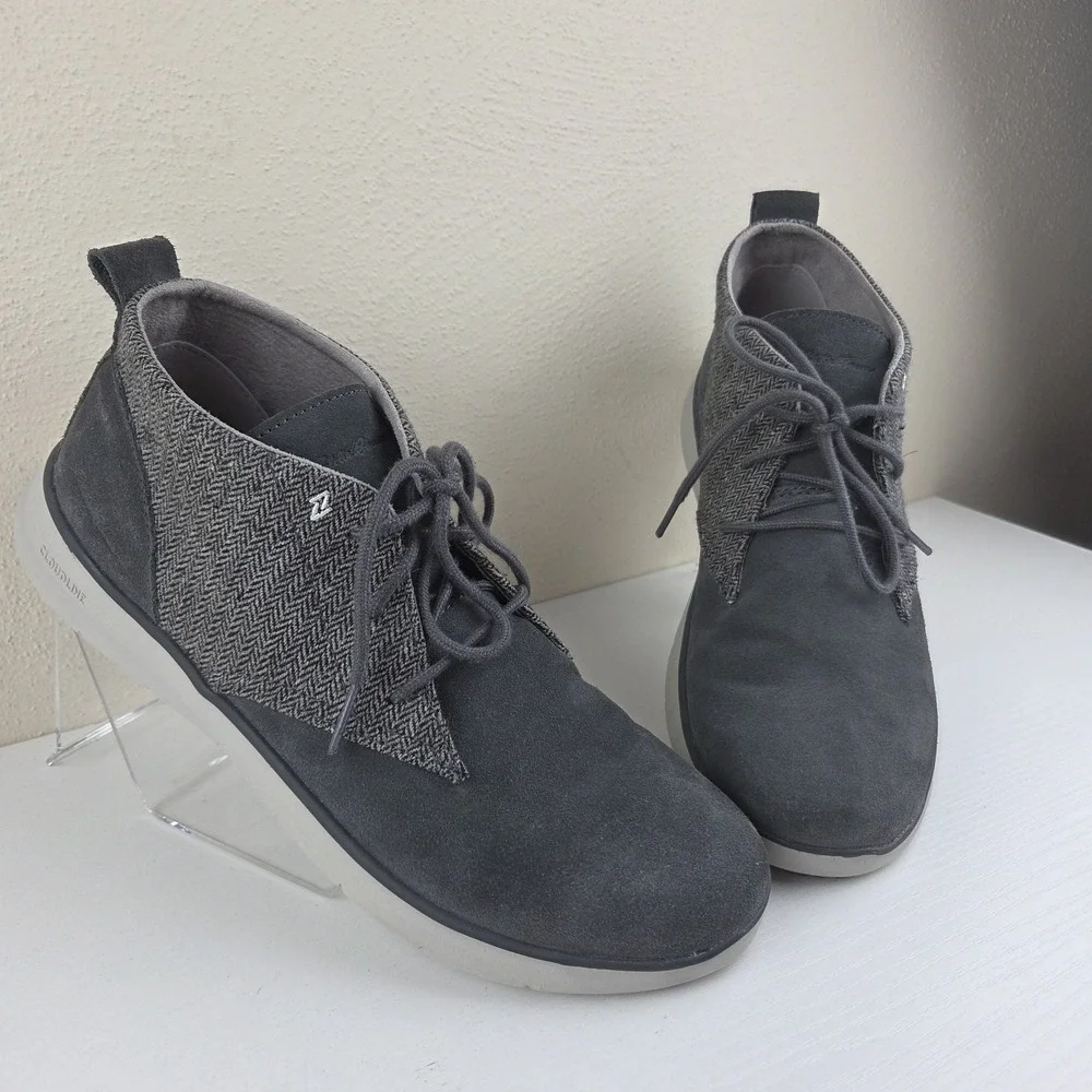 Eddie Bauer Atlas Cloudline Chukka Boots Womens‎ 9.5 Gray Suede Outdoor